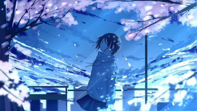 20张 蓝调樱花下的少女等4K动漫二次元壁纸 免费下载-天派壁纸网