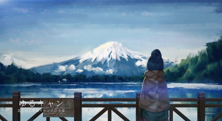 20张 富士山与独坐湖畔的少女等4K动漫二次元壁纸 免费下载-天派壁纸网