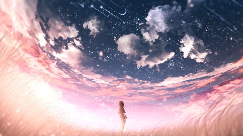 仰望星空的少女4K动漫壁纸 免费下载-天派壁纸网