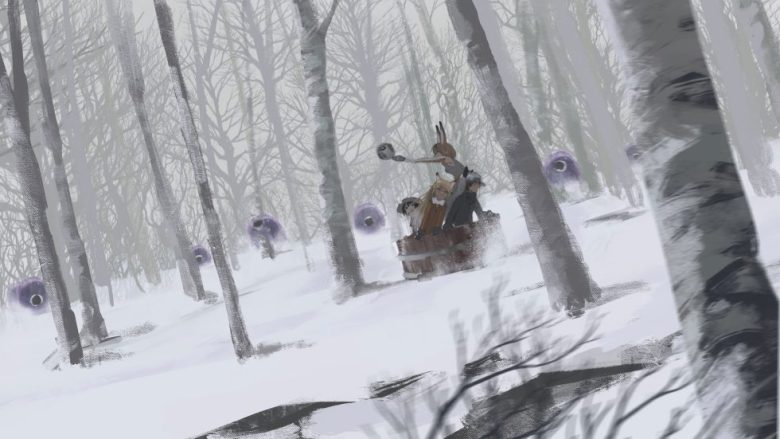 雪林中的奇幻冒险4K动漫壁纸 免费下载-天派壁纸网